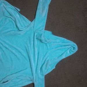 XL teal fuzzy jacket